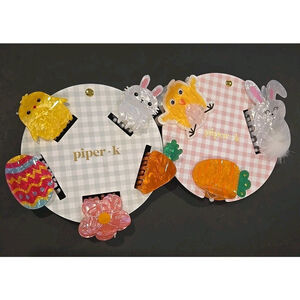 Piper K Hair Clips New Lot Of 2 Spring Easter Theme (E-11)